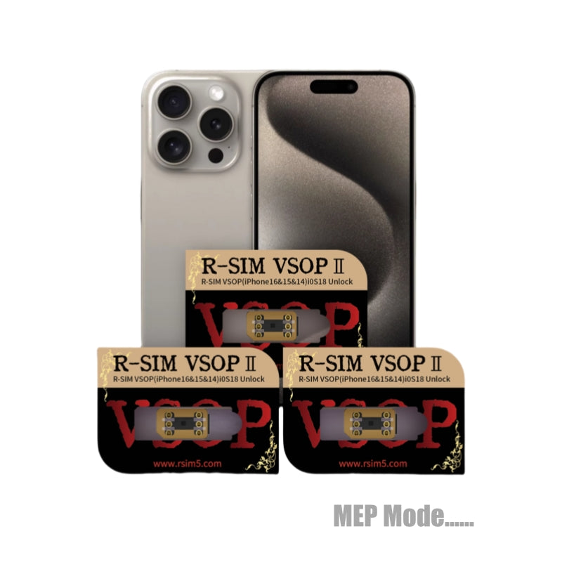 Rsim VSOP2 MEP Mode Sim Unlock Chip with Glue for iPhone 13 14 15 16 < The Phone Must with Dual Sim Card Slot >
