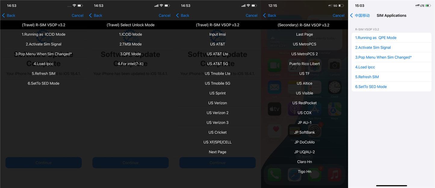 Rsim VSOP con chip de desbloqueo de SIM adhesivo para iPhone iOS18, 17, iP16, 15, 14, 13, 12, 11, X, 8, 7 y 6