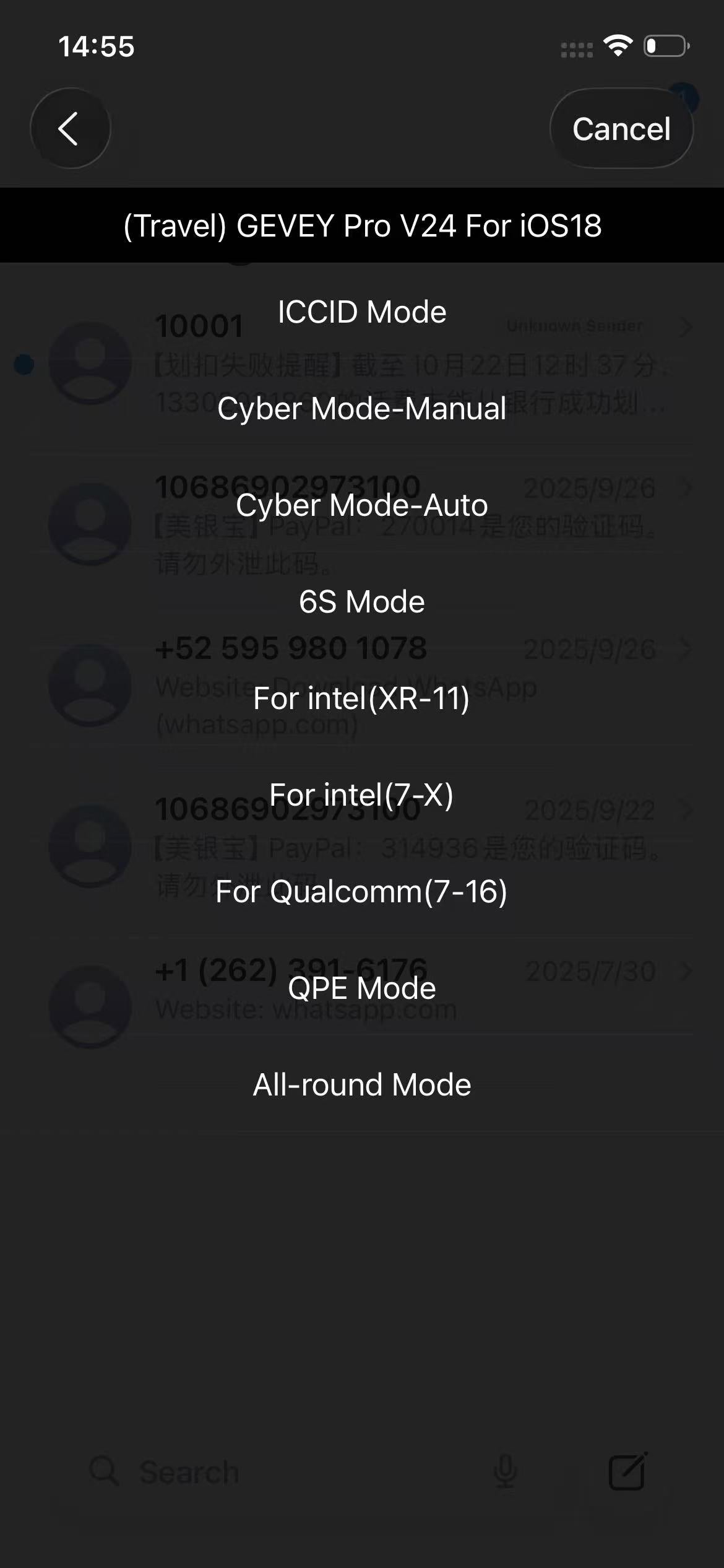 Chip Turbosim Gevey Pro 2025 Fold Version con modo QPE/Intel para iPhone 16, 15, 14, 13, 12 y 11, XS Max y XR