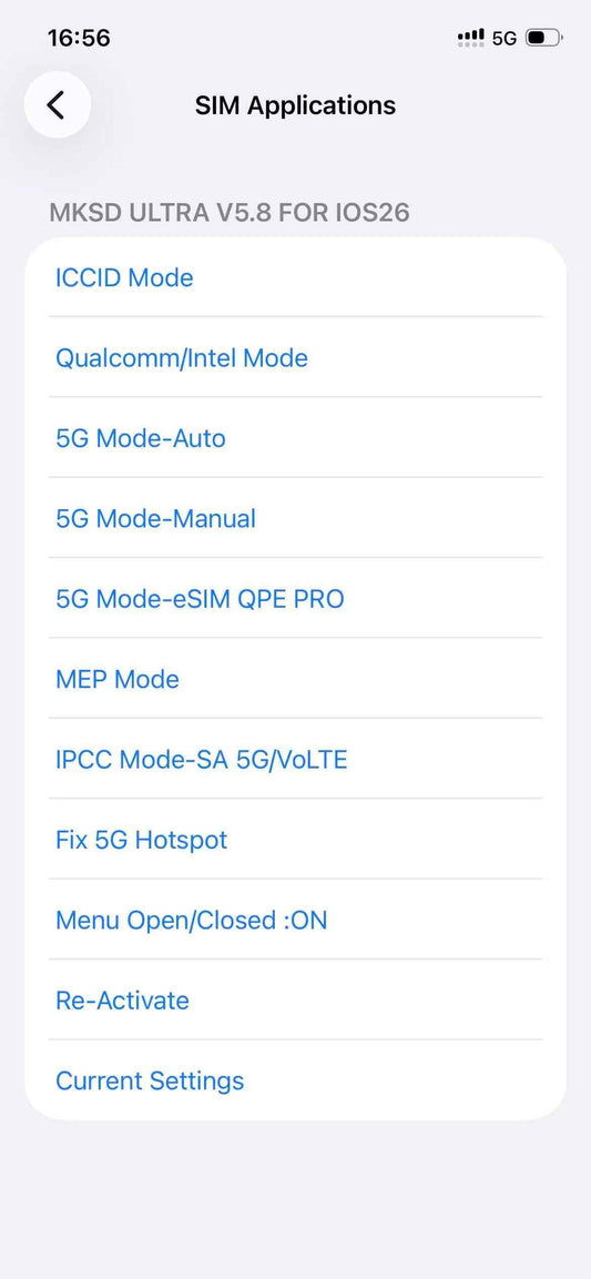 MKSD Ultra V5.8 Fold Version Esim 5G Mode Sim Unlock Chip for iPhone Xr 11 12 13 14 15 16 iOS18 17 16