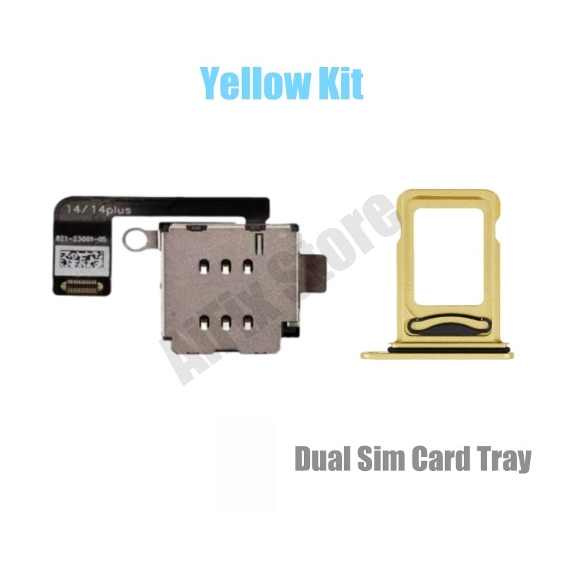 For iPhone 14 14plus Esim Modify to Sim Adapter with Outside Dual Sim Card Tray < Need Drill Hole >