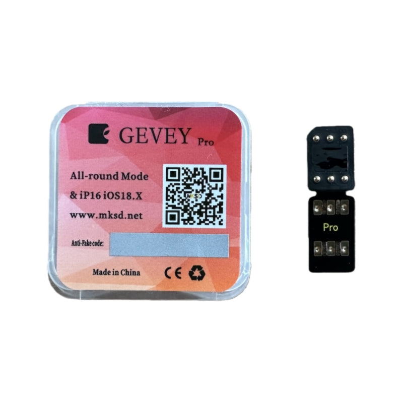 Chip Turbosim Gevey Pro 2025 Fold Version con modo QPE/Intel para iPhone 16, 15, 14, 13, 12 y 11, XS Max y XR