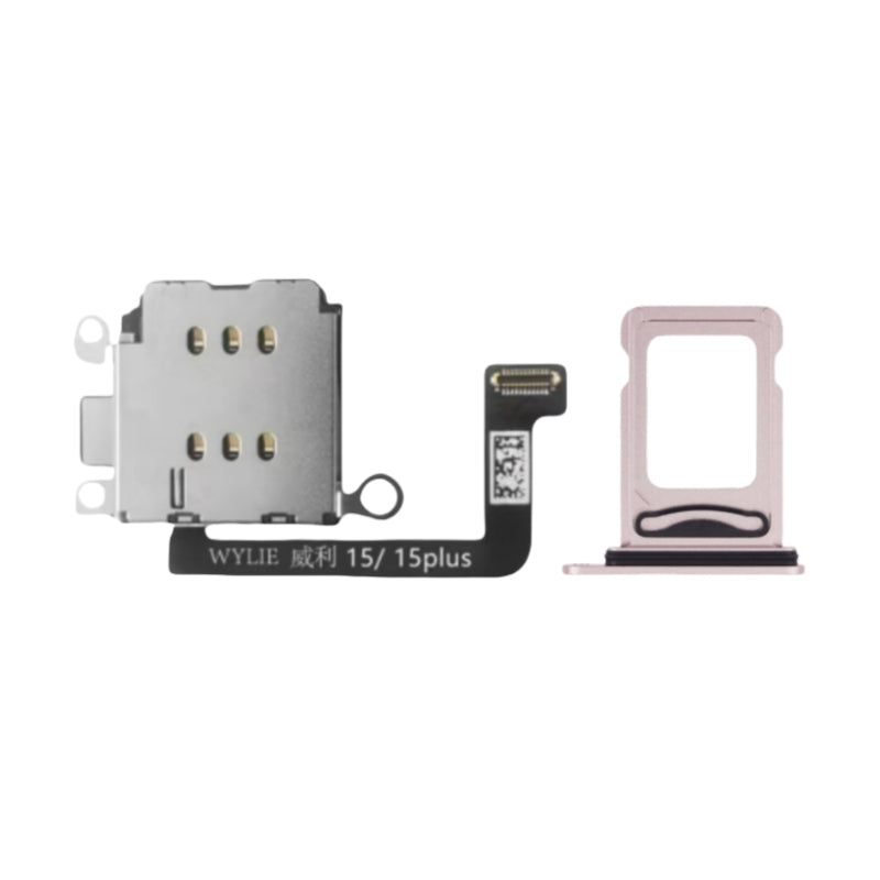 For iPhone 15 15plus Esim Modify to Sim Adapter with Outside Dual Sim Card Tray < Need Drill Hole >