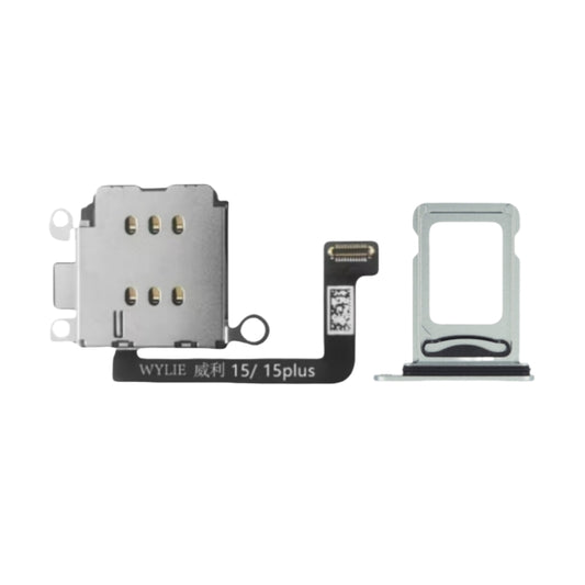 For iPhone 15 15plus Esim Modify to Sim Adapter with Outside Dual Sim Card Tray < Need Drill Hole >