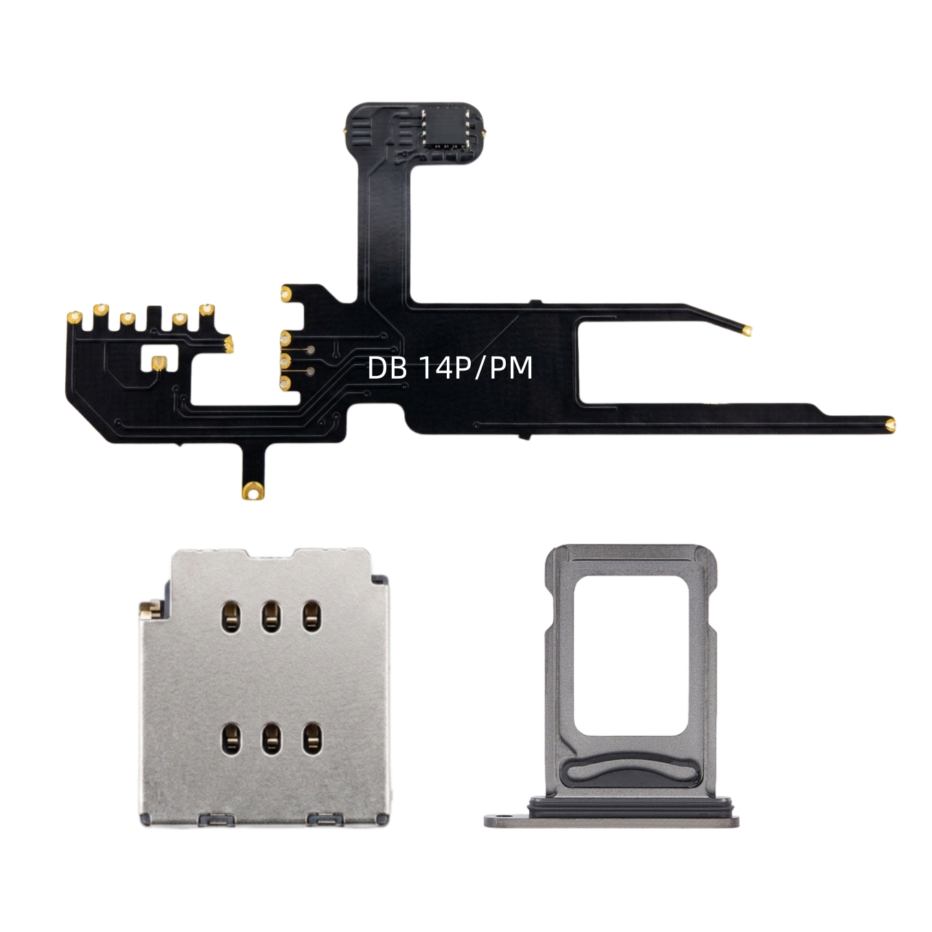 DB MEP Flex with Dual Sim Slot Tray Esim to Sim Adapter for iPhone 14pro 14promax