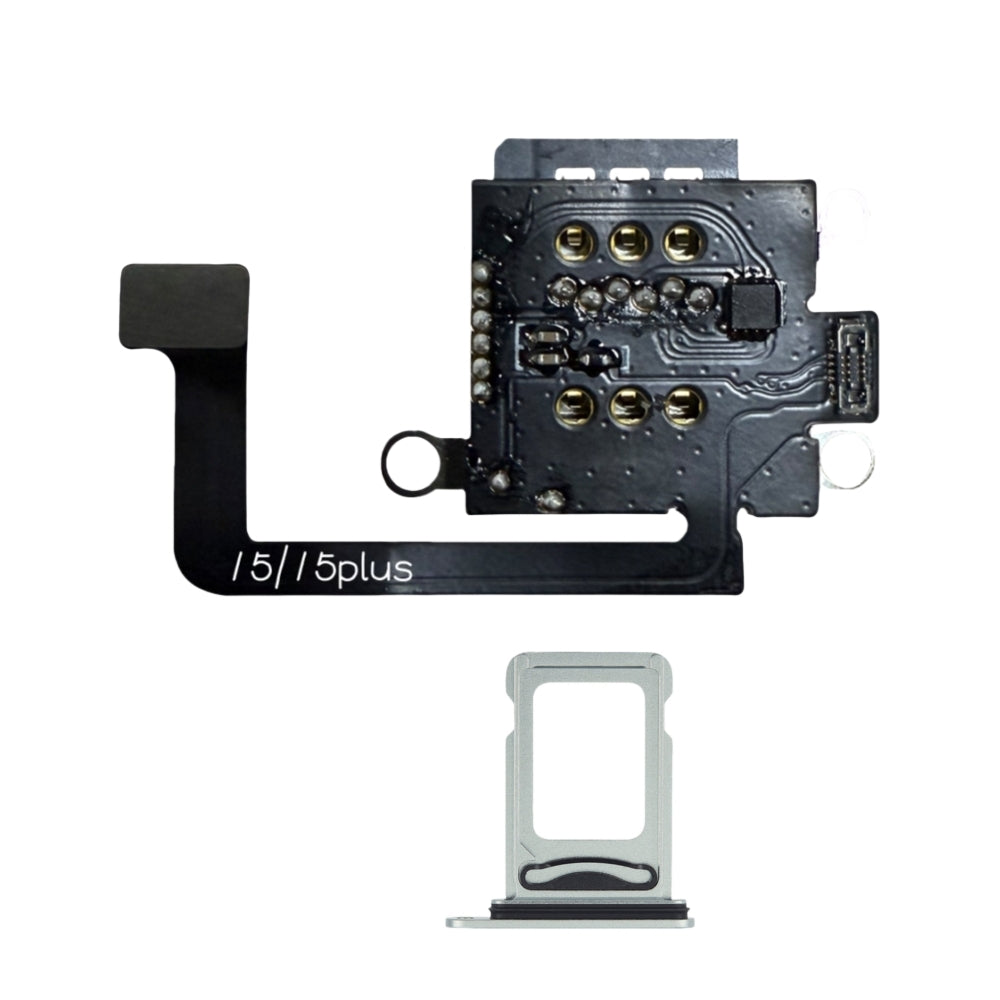 MEP IC Flex with Dual Sim Slot Tray Esim to Sim Adapter for iPhone 15 15plus < Need to Drill Hole>