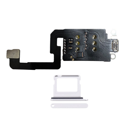 Adaptador MEP IC Flex con bandeja para doble SIM, eSIM a SIM para iPhone 16 y 16 Plus <Requiere perforación>
