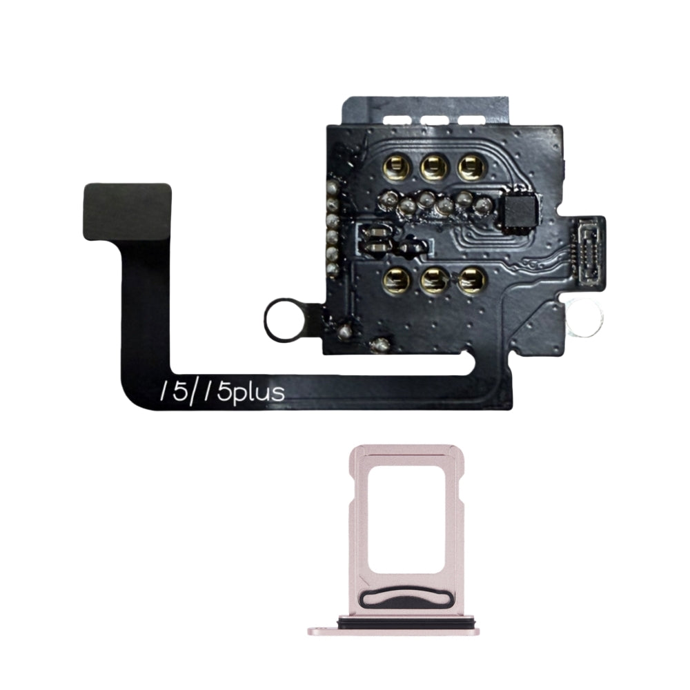 MEP IC Flex with Dual Sim Slot Tray Esim to Sim Adapter for iPhone 15 15plus < Need to Drill Hole>