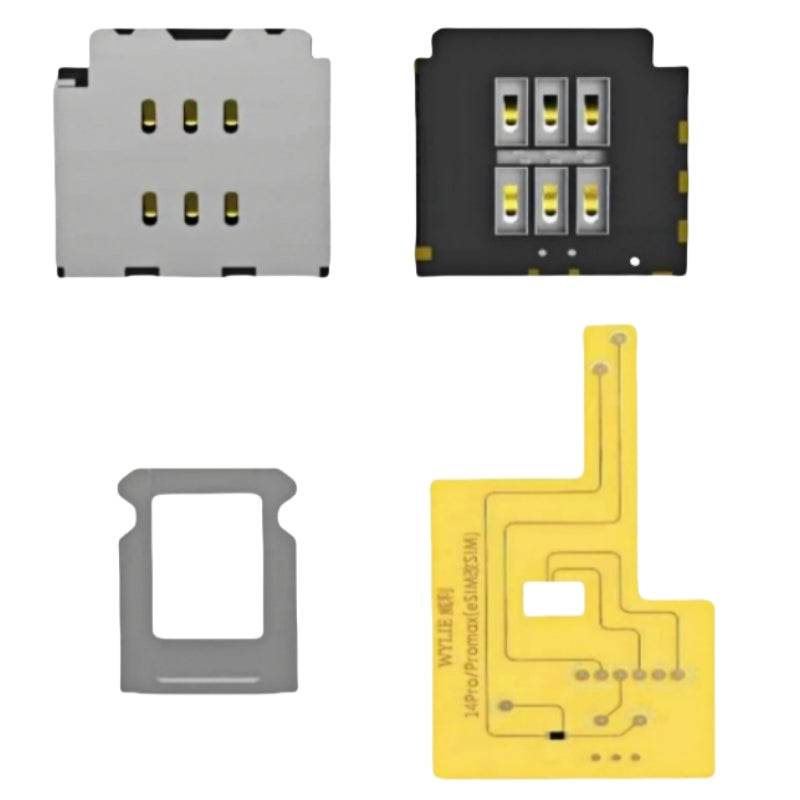 Adaptador Wylie Esim a Sim que agrega ranura para tarjeta Sim para iPhone 14 14plus 14pro 14promax