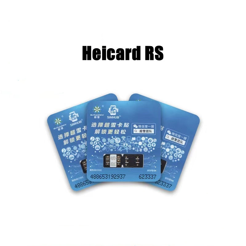 Chip de desbloqueo Simhub Heicard RS versión QPE para iPhone 16, 15, 14, 13, 12, 11, Xs Max y Xr