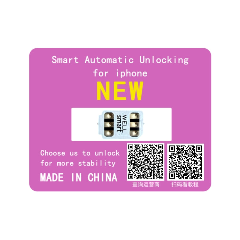Wellsim Smart MEP Mode No Debugging Sim Unlock Chip for iPhone 13 14 15 16 <The Phone Must with Dual Sim Card Slot>