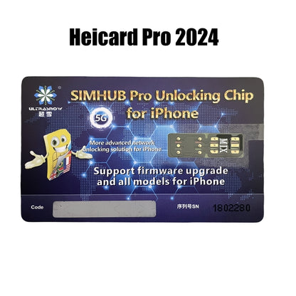 Simhub Heicard Pro 2024 ESIM QPE Mode Sim Unlock Chip for iPhone Xr Xsmax 11 12 13 14 15 SE3