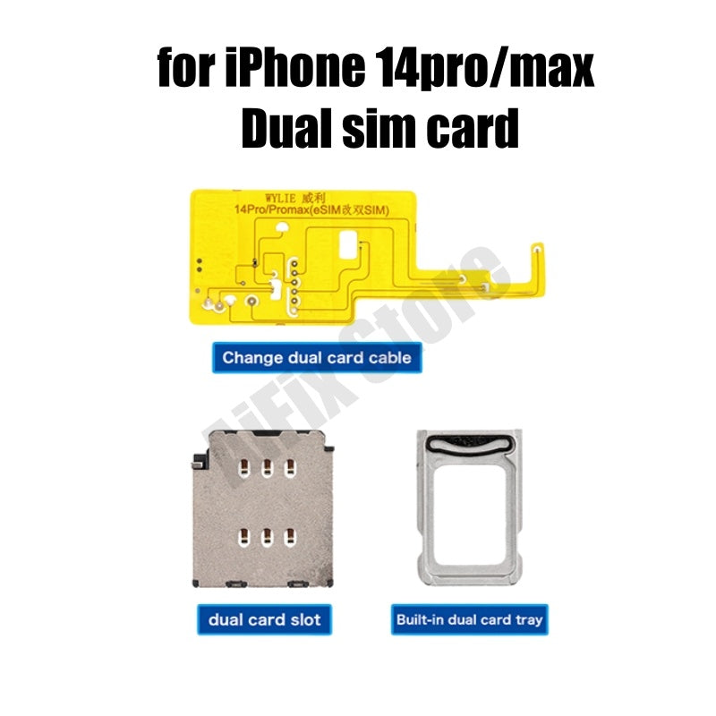 Wylie Esim to Sim Adapter Adding Sim Card Slot for iPhone 14 14plus 14pro 14promax