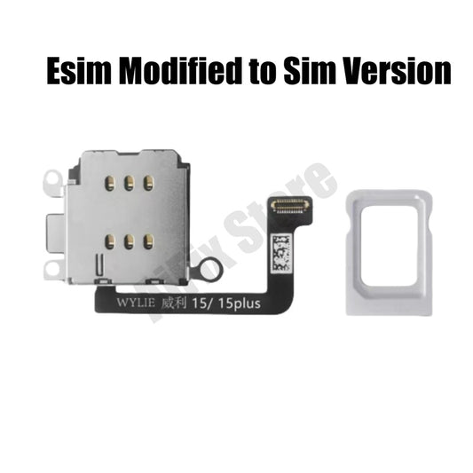 Wylie Esim to Sim Adapter Dual Sim Card Slot for iPhone 15 15plus 15pro 15promax
