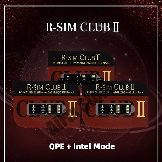 Club RSIM V7 de segunda generación con modo QPE Intel para iOS18, 17, 16, 16, 15, 14, 13, 12, 11, XR