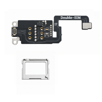 Adaptateur DB MEP Flex avec double emplacement SIM et tiroir eSIM vers SIM pour iPhone 17