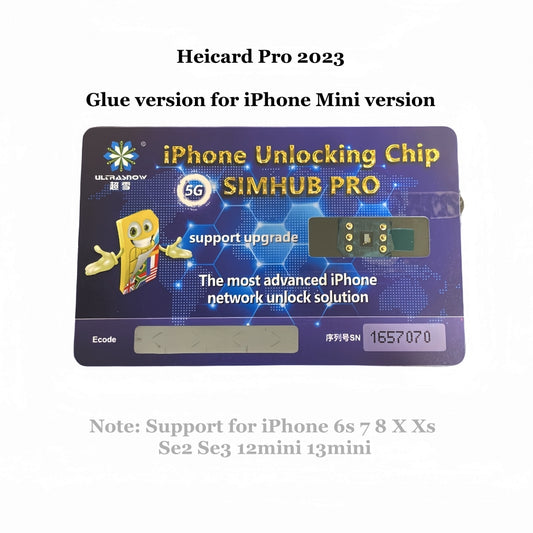 Heicard Pro 2023 Glue Version Sim Unlock Chip Rsim for iPhone 12mini 13mini 6s 7 8 X XS SE2 SE3