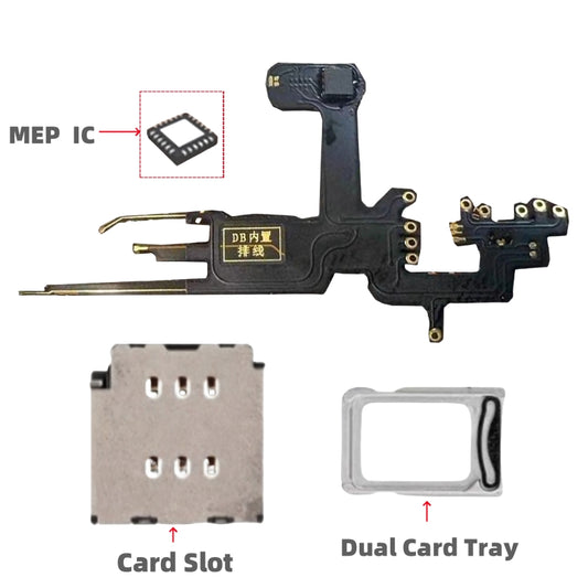 MEP IC Flex with Card slot and Dual Card Tray for iPhone 14pro 14promax
