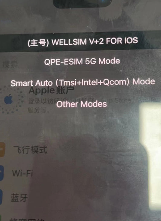 Puce de déverrouillage Smart Sim Wellsim 3 en 1 Mode Choix automatique pour iPhone 16 15 14 13 12 11 X 8 7 6
