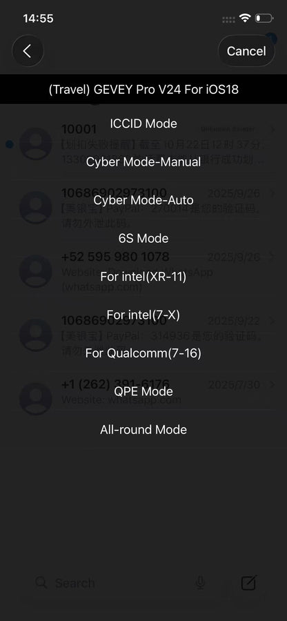 Chip Turbosim Gevey Pro 2025 Fold Version con modo QPE/Intel para iPhone 16, 15, 14, 13, 12 y 11, XS Max y XR