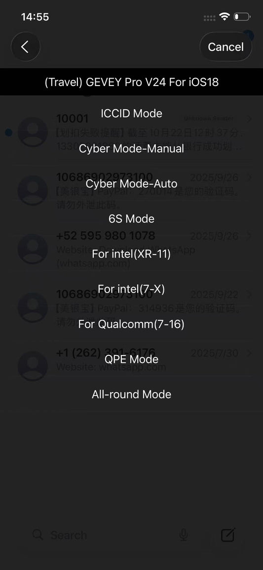 Chip Turbosim Gevey Pro 2025 Fold Version con modo QPE/Intel para iPhone 16, 15, 14, 13, 12 y 11, XS Max y XR