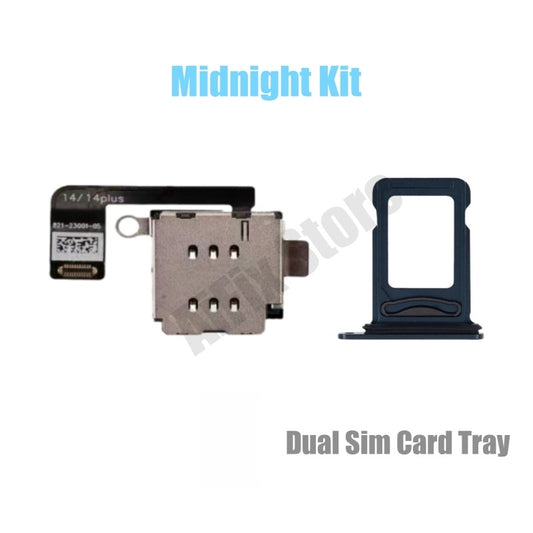 For iPhone 14 14plus Esim Modify to Sim Adapter with Outside Dual Sim Card Tray < Need Drill Hole >