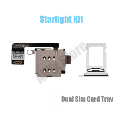 For iPhone 14 14plus Esim Modify to Sim Adapter with Outside Dual Sim Card Tray < Need Drill Hole >