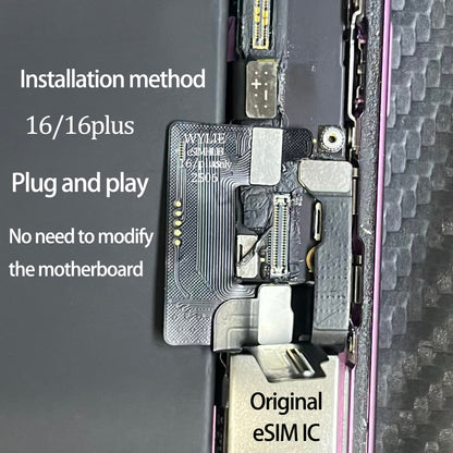 Newest Solution - Wylie eSim Converter Flex for iPhone 16 16plus No CNC No Modify Work Plug & Play