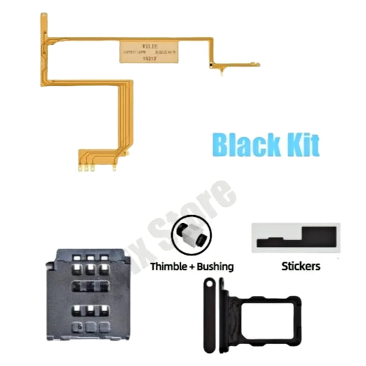 For iPhone 16pro 16promax Esim Modify to Sim Adapter with Outside Dual Sim Card Tray < Need Drill Hole >