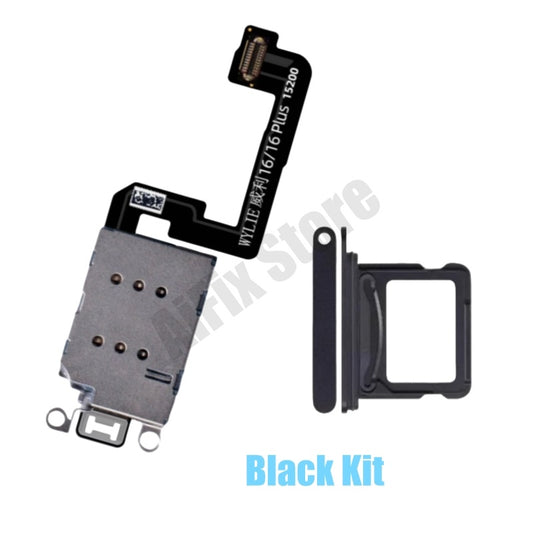 For iPhone 16 16plus Esim Modify to Sim Adapter with Outside Dual Sim Card Tray < Need Drill Hole >