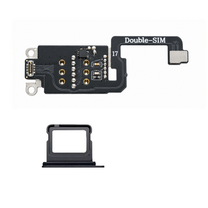 Adaptateur DB MEP Flex avec double emplacement SIM et tiroir eSIM vers SIM pour iPhone 17