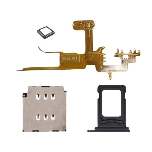 MEP IC Flex with Dual Sim Slot Tray Esim to Sim Adapter for iPhone 14pro 14promax < Need to Drill Hole>