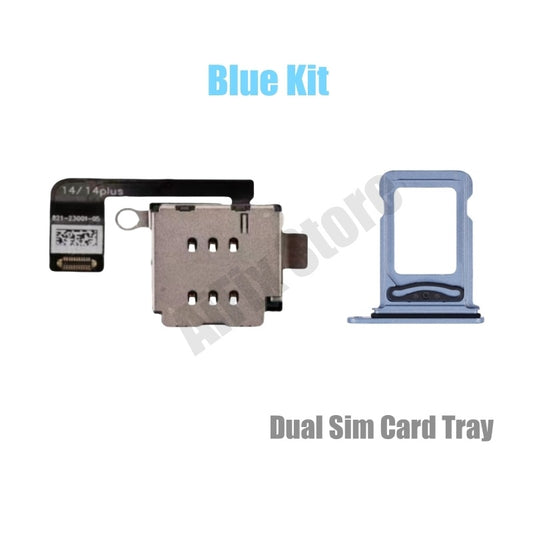 For iPhone 14 14plus Esim Modify to Sim Adapter with Outside Dual Sim Card Tray < Need Drill Hole >
