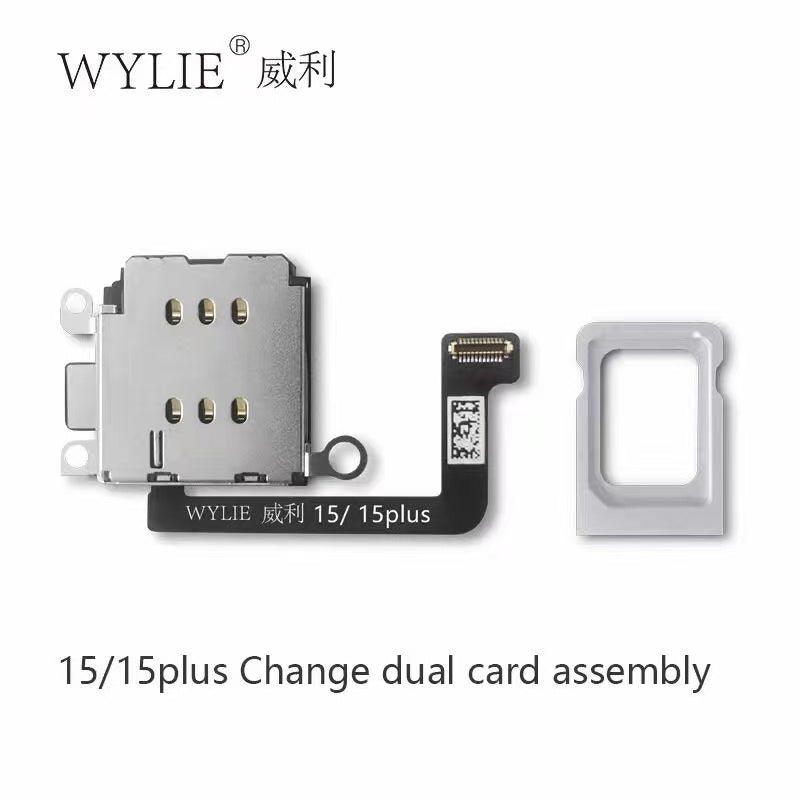 Wylie Esim to Sim Adapter Dual Sim Card Slot for iPhone 15 15plus 15pro 15promax