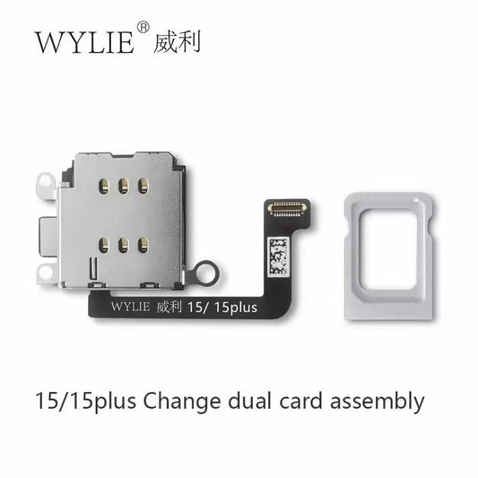 Adaptateur Wylie Esim vers Sim double emplacement pour carte SIM pour iPhone 15 15plus 15pro 15promax