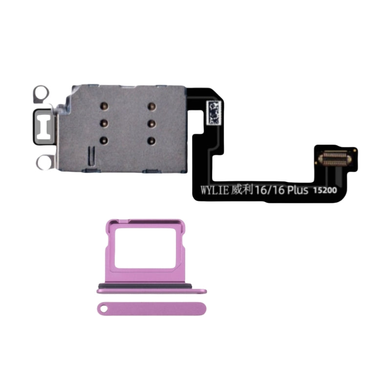 For iPhone 16 16plus Esim Modify to Sim Adapter with Outside Dual Sim Card Tray < Need Drill Hole >