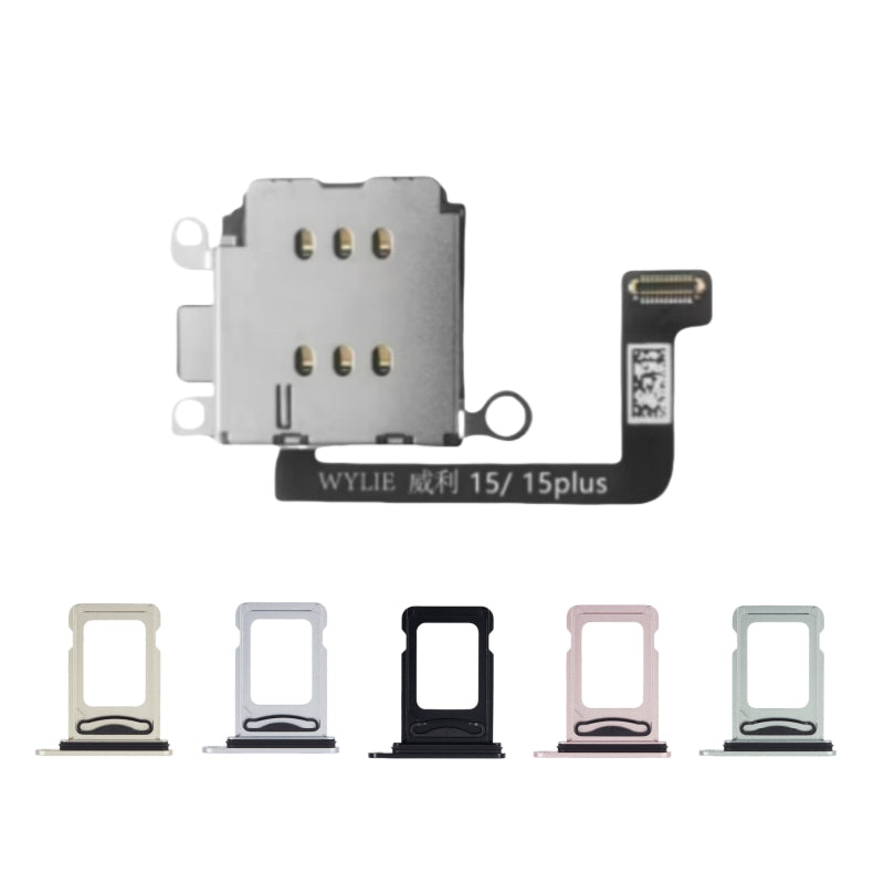 For iPhone 15 15plus Esim Modify to Sim Adapter with Outside Dual Sim Card Tray < Need Drill Hole >