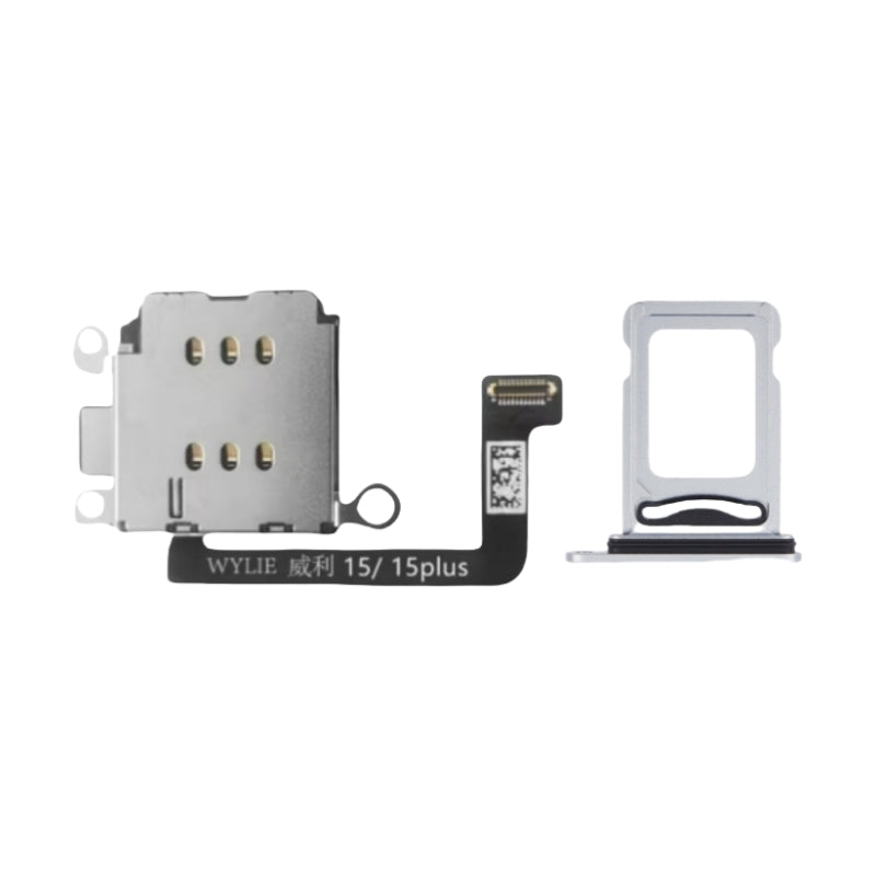 For iPhone 15 15plus Esim Modify to Sim Adapter with Outside Dual Sim Card Tray < Need Drill Hole >