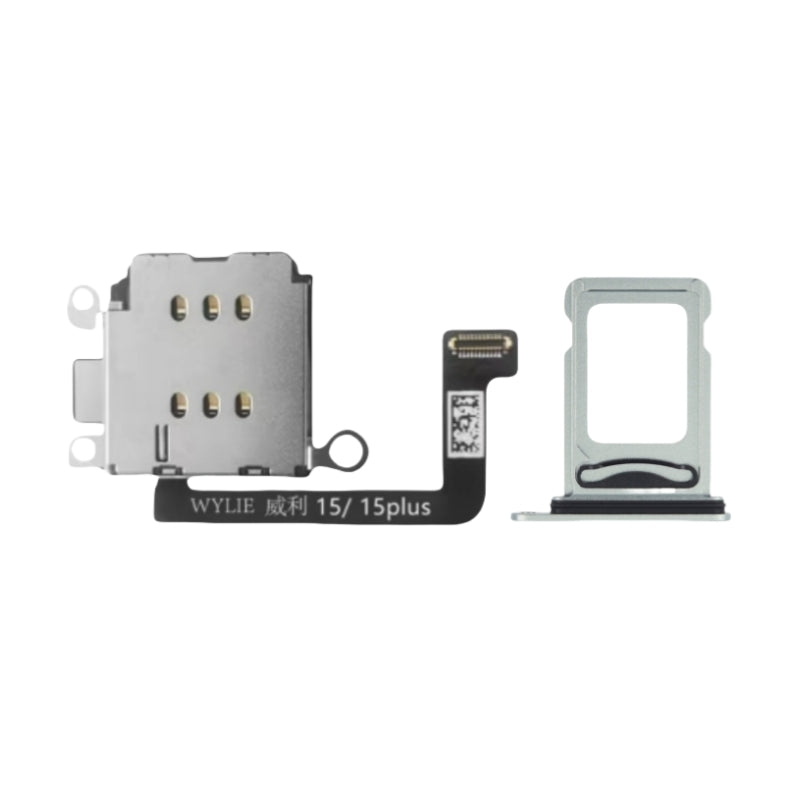 For iPhone 15 15plus Esim Modify to Sim Adapter with Outside Dual Sim Card Tray < Need Drill Hole >