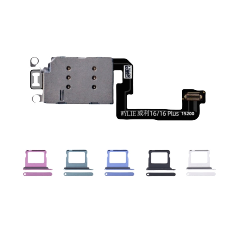 For iPhone 16 16plus Esim Modify to Sim Adapter with Outside Dual Sim Card Tray < Need Drill Hole >