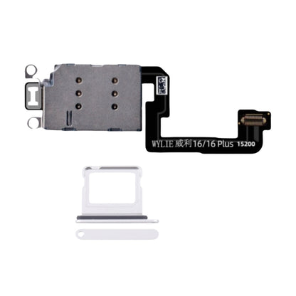 For iPhone 16 16plus Esim Modify to Sim Adapter with Outside Dual Sim Card Tray < Need Drill Hole >