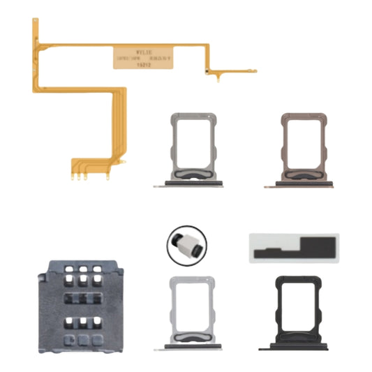 For iPhone 16pro 16promax Esim Modify to Sim Adapter with Outside Dual Sim Card Tray < Need Drill Hole >