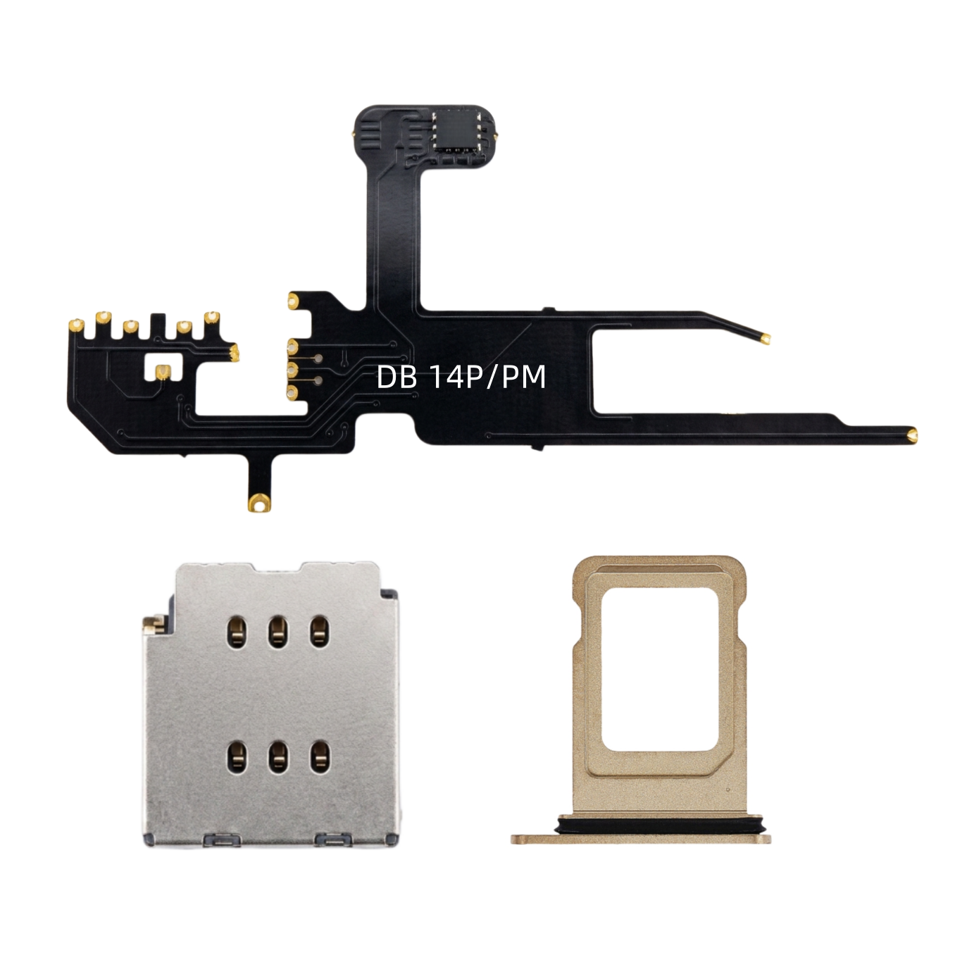 DB MEP Flex with Dual Sim Slot Tray Esim to Sim Adapter for iPhone 14pro 14promax