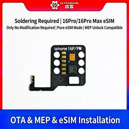 Simhub eSim Only Converter Flex for iPhone 16pro 16promax - Require Welding