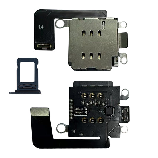 MEP IC Flex with Dual Sim Slot Tray Esim to Sim Adapter for iPhone 14 14Plus < Need to Drill Hole>