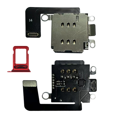 Adaptador MEP IC Flex con bandeja para ranura de doble SIM. Esim a SIM para iPhone 14 y 14Plus (requiere perforación).