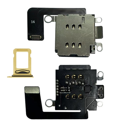Adaptador MEP IC Flex con bandeja para ranura de doble SIM. Esim a SIM para iPhone 14 y 14Plus (requiere perforación).