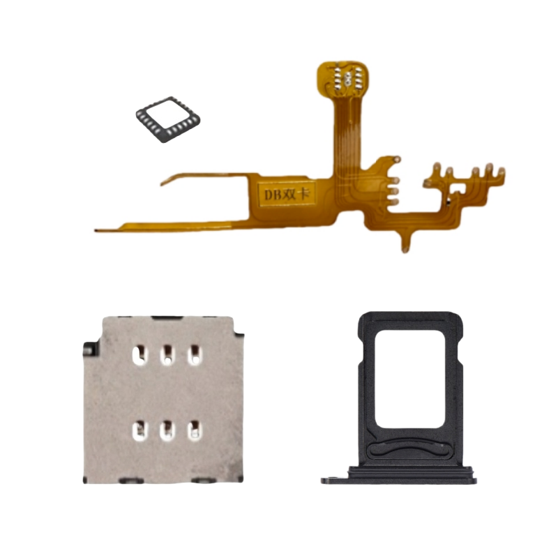 MEP IC Flex with Dual Sim Slot Tray Esim to Sim Adapter for iPhone 14pro 14promax < Need to Drill Hole>