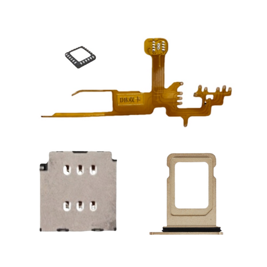 MEP IC Flex with Dual Sim Slot Tray Esim to Sim Adapter for iPhone 14pro 14promax < Need to Drill Hole>