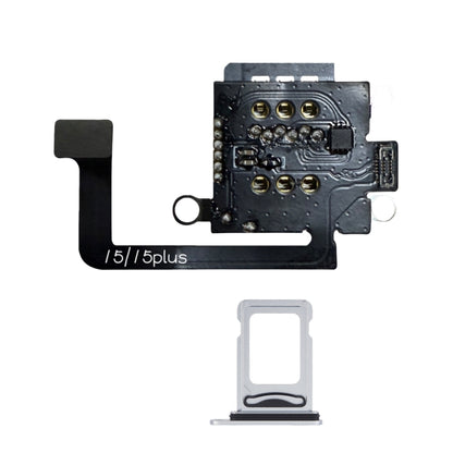 Adaptador MEP IC Flex con bandeja para ranura de doble SIM. Esim a SIM para iPhone 15 y 15 Plus (requiere perforación).